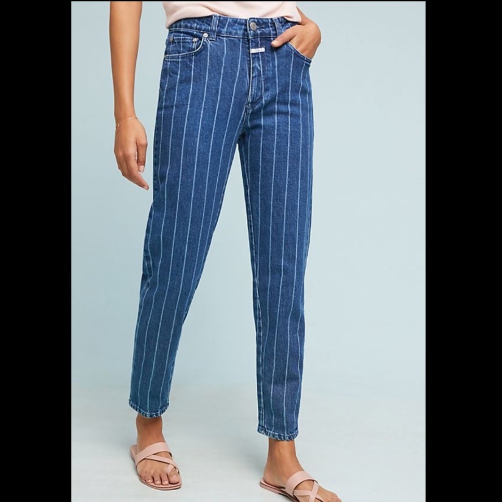 CLOSED High Rise Striped Denim